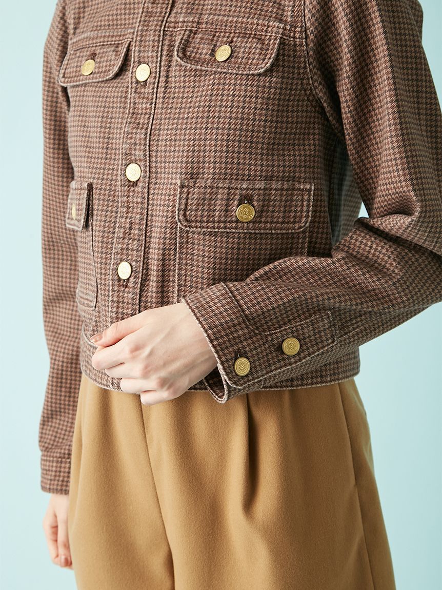 LILY BROWN「【限定カラー】ノーカラークラシカルデニムジャケット」|デニムジャケット|