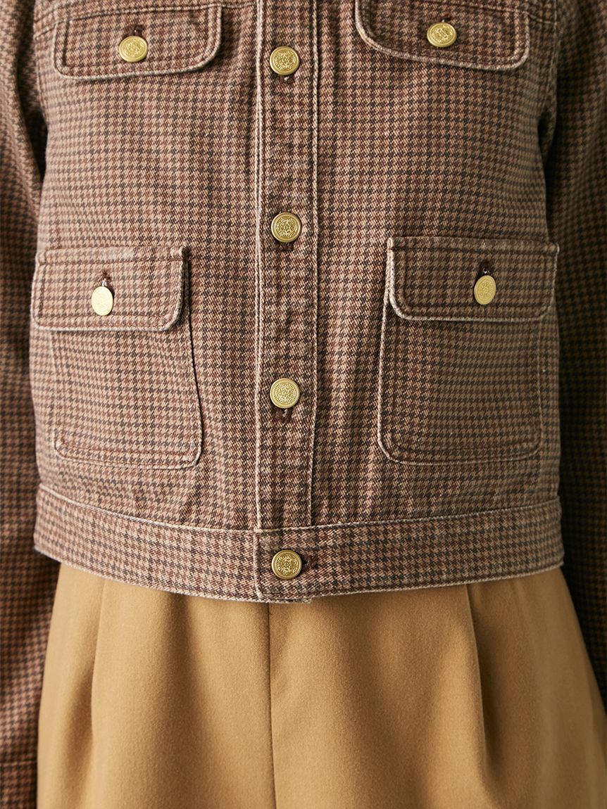 LILY BROWN「【限定カラー】ノーカラークラシカルデニムジャケット」|デニムジャケット|