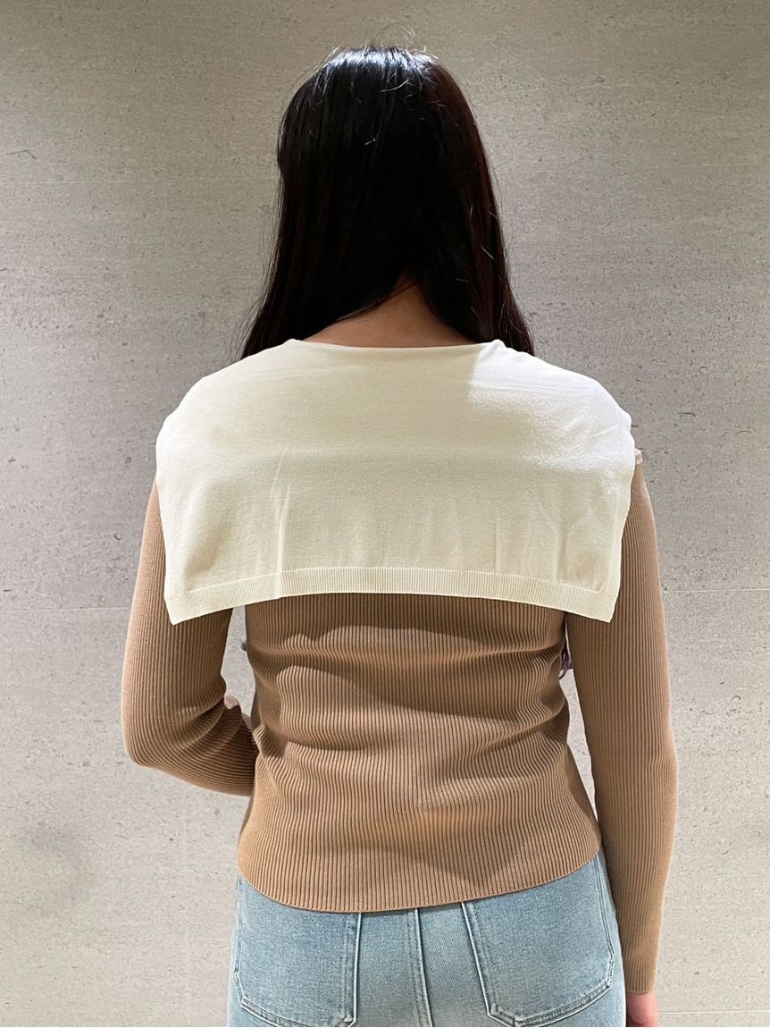 LILY BROWN「セーラーカーデレイヤードニット」|ニット・セーター|