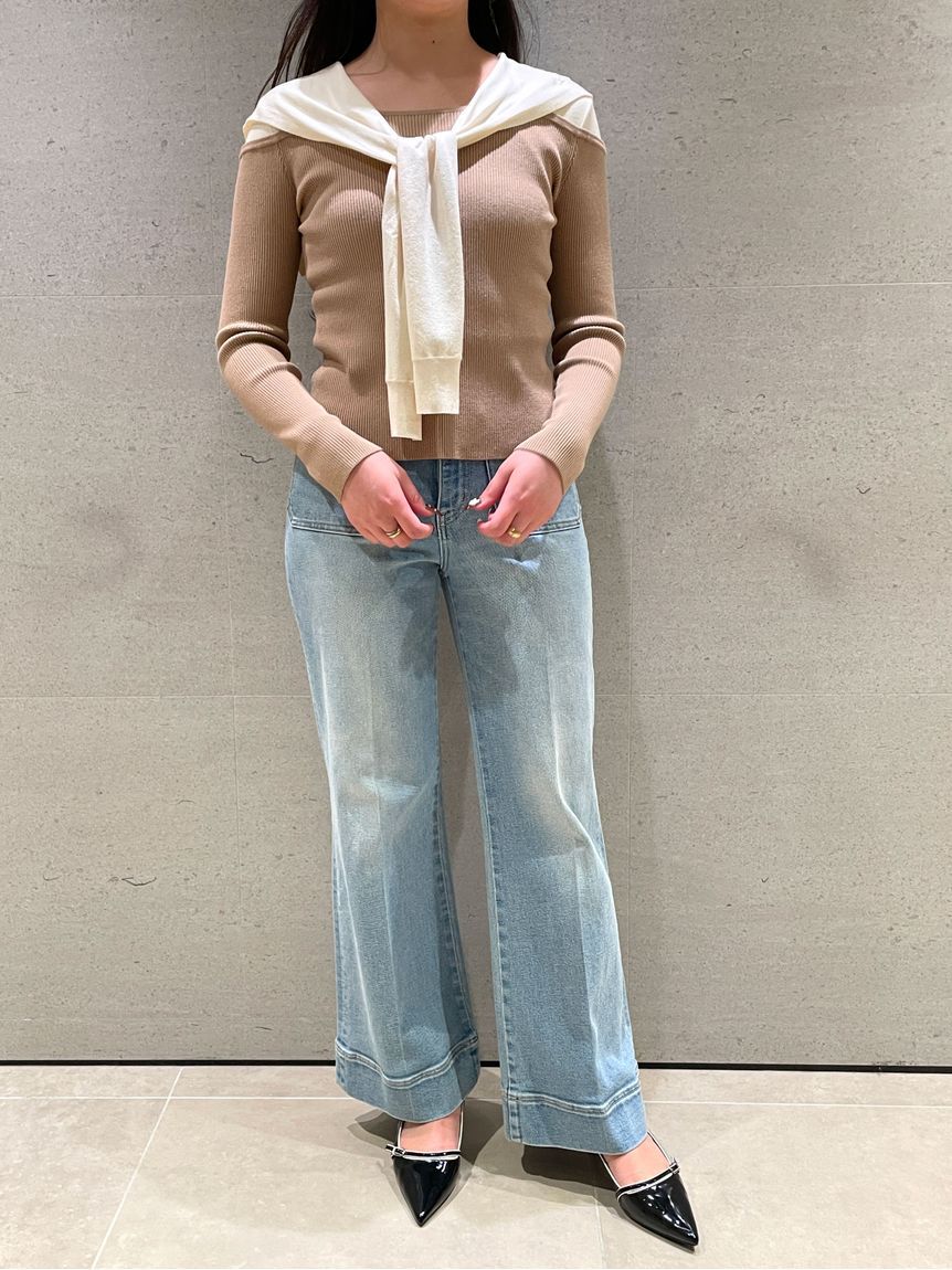 LILY BROWN「セーラーカーデレイヤードニット」|ニット・セーター|