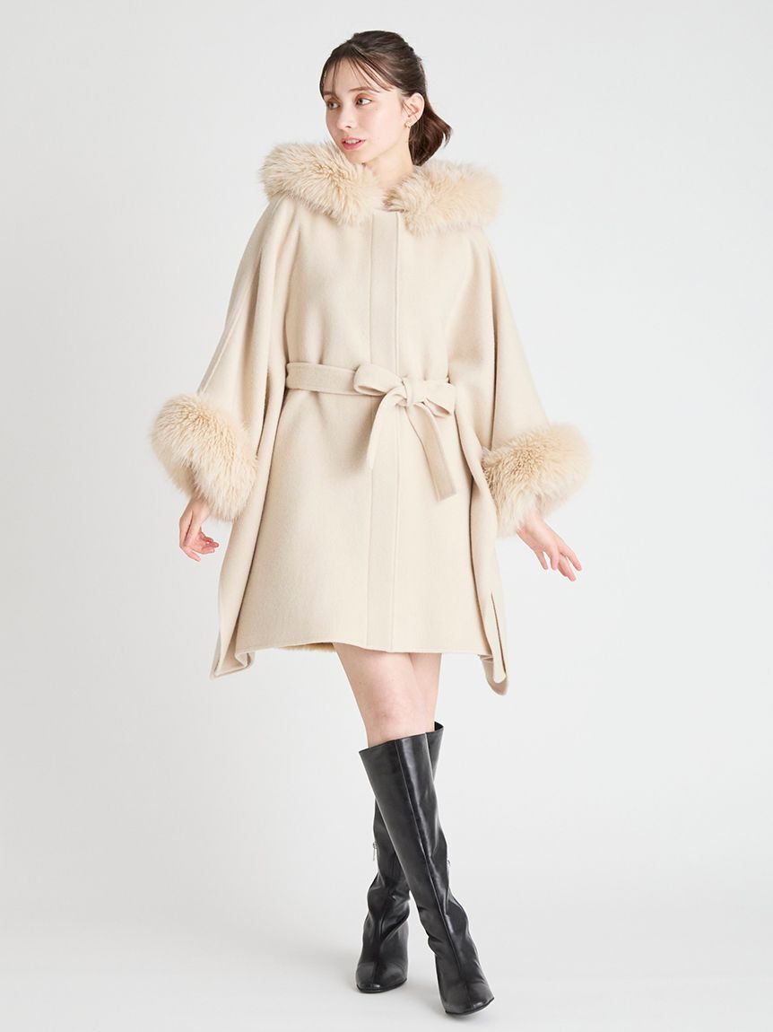 WEB限定カラー】ファーポンチョコート（CELFORD）｜ルミネの