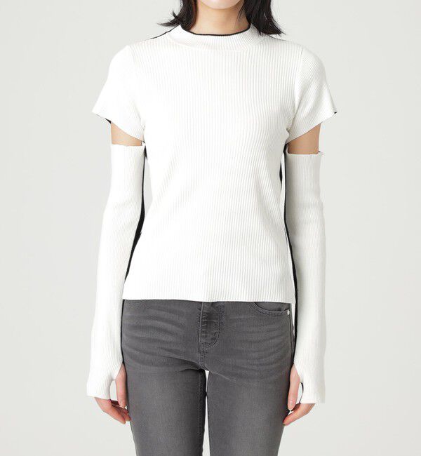  「【石井亜美AmiIshiiコラボ】アームウォーマーニットプルオーバー」|ニット・セーター|