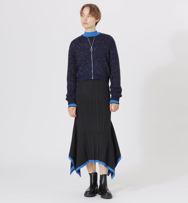  「ラメZIPカーディガン」|ニット・セーター|