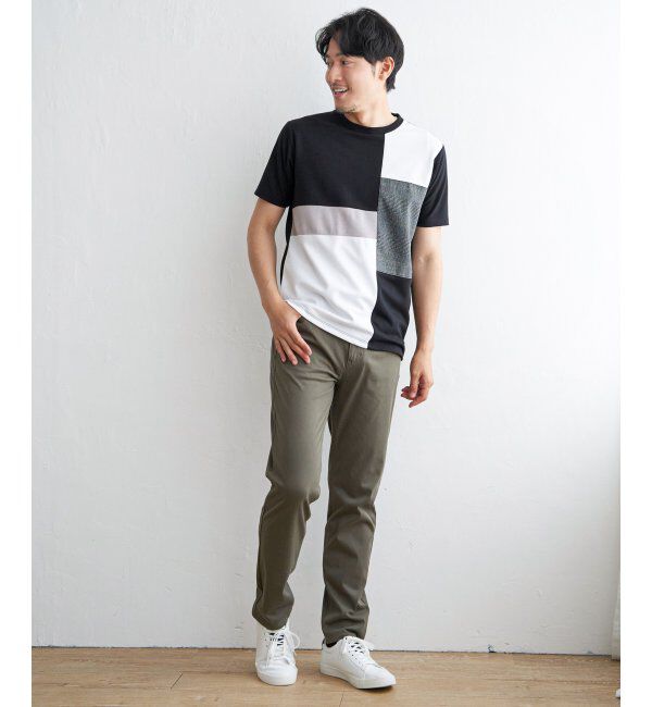 ikka「ブロックスグレンチェックキリカエＴ」|Tシャツ・カットソー|