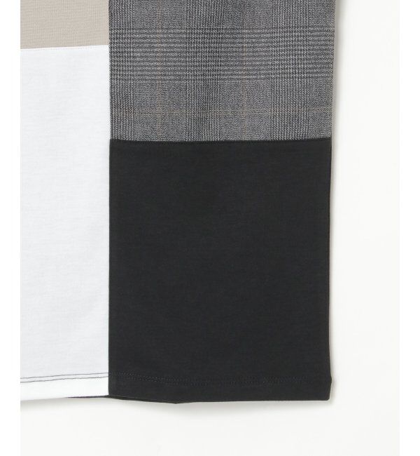 ikka「ブロックスグレンチェックキリカエＴ」|Tシャツ・カットソー|