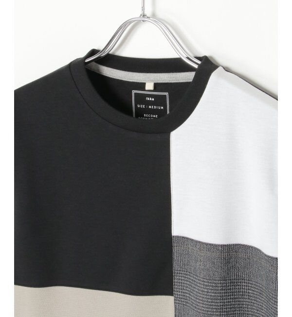 ikka「ブロックスグレンチェックキリカエＴ」|Tシャツ・カットソー|