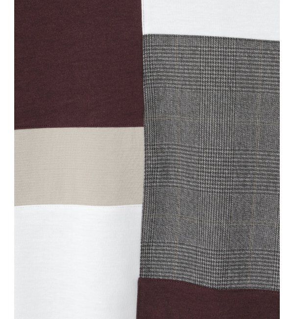 ikka「ブロックスグレンチェックキリカエＴ」|Tシャツ・カットソー|