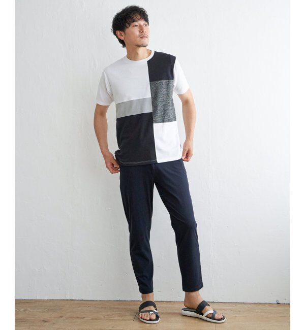 ikka「ブロックスグレンチェックキリカエＴ」|Tシャツ・カットソー|