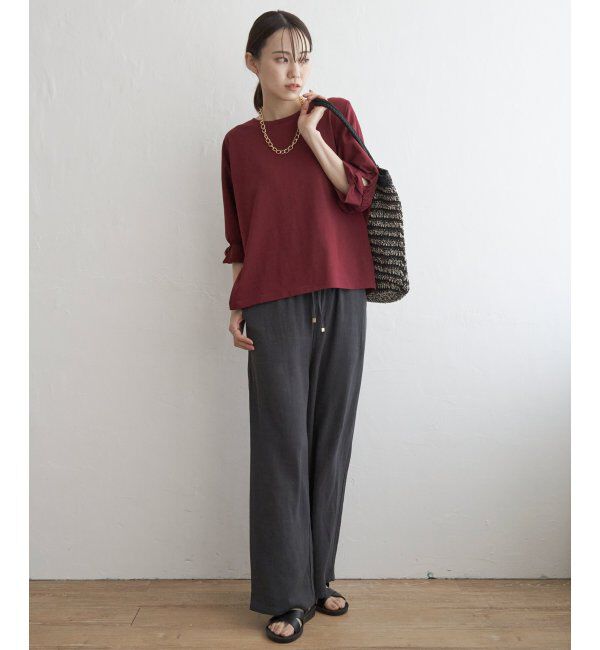 ikka「冷感ツイストドルマンプルオーバー」|プルオーバー|