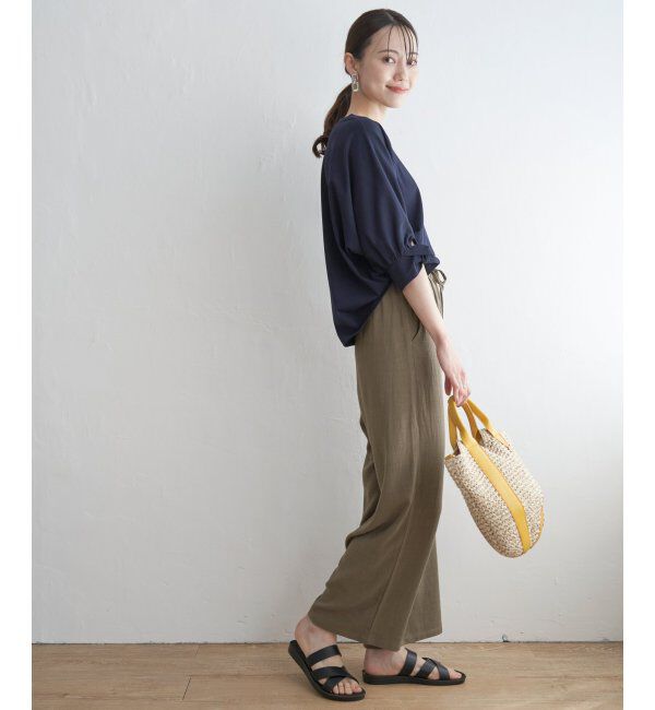 ikka「冷感ツイストドルマンプルオーバー」|プルオーバー|