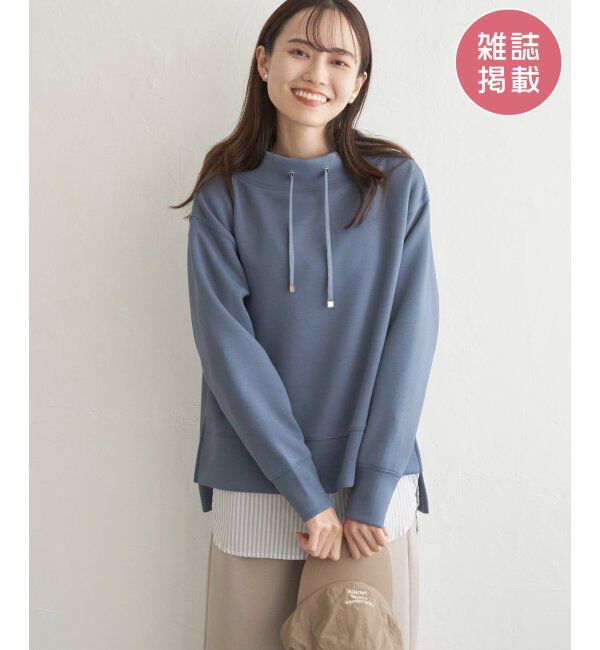 ikka「GOKU楽ダンボールスピンドル」|パーカー|ブルー