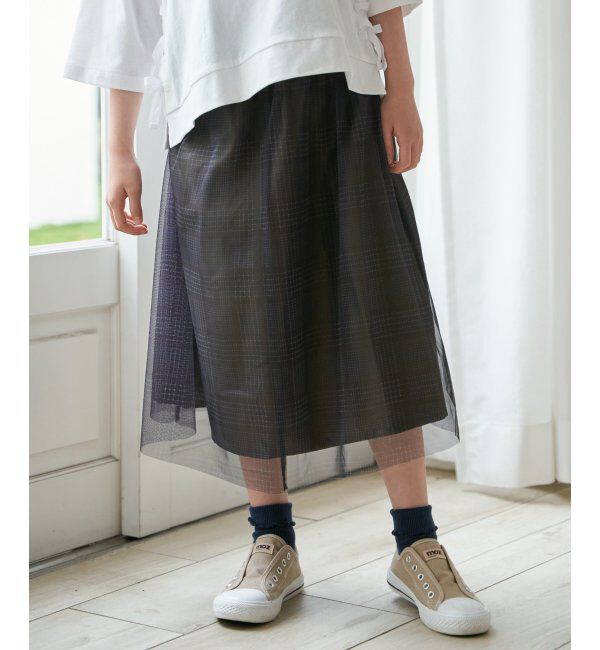 ikka kids「【親子おそろい】チュールロングスカート（120~160cm）」|スカート|