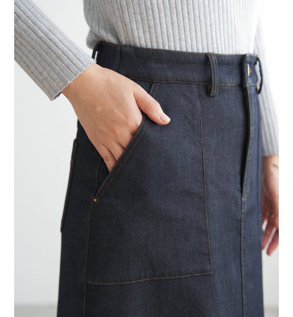 ikka「ボンディングベイカースカート」|スカート|