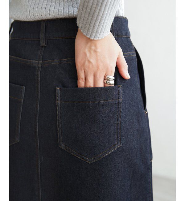 ikka「ボンディングベイカースカート」|スカート|