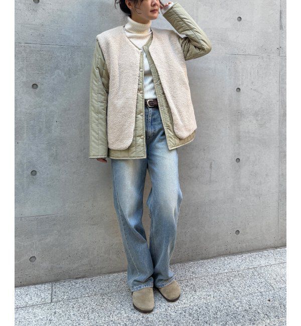 Lbc with Life「【2点セット】ボアベストキルトアウターセット」|ブルゾン・スタジャン|