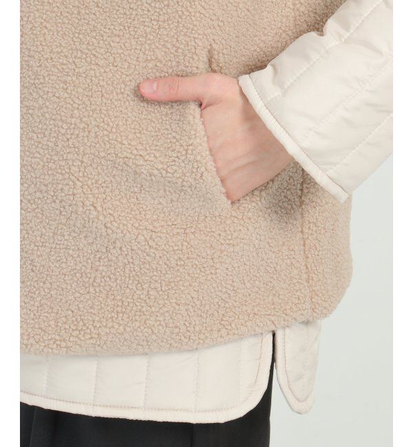 Lbc with Life「【2点セット】ボアベストキルトアウターセット」|ブルゾン・スタジャン|