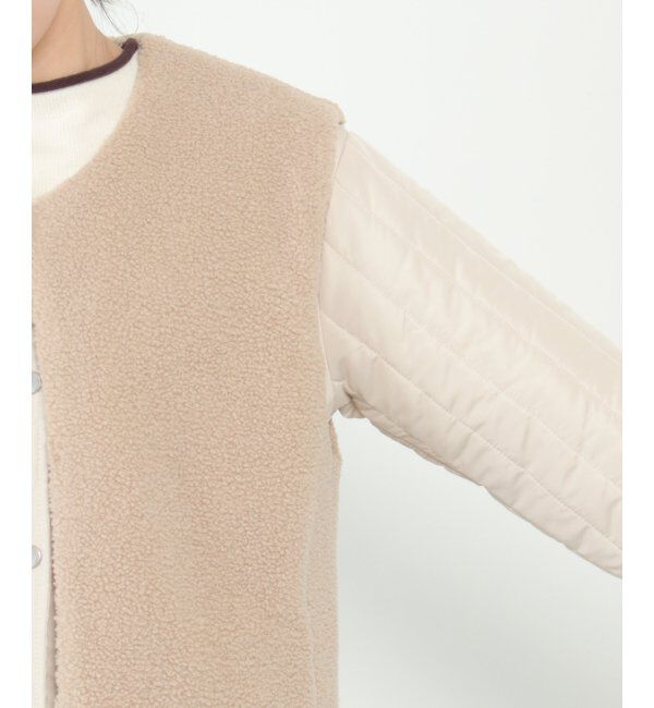 Lbc with Life「【2点セット】ボアベストキルトアウターセット」|ブルゾン・スタジャン|