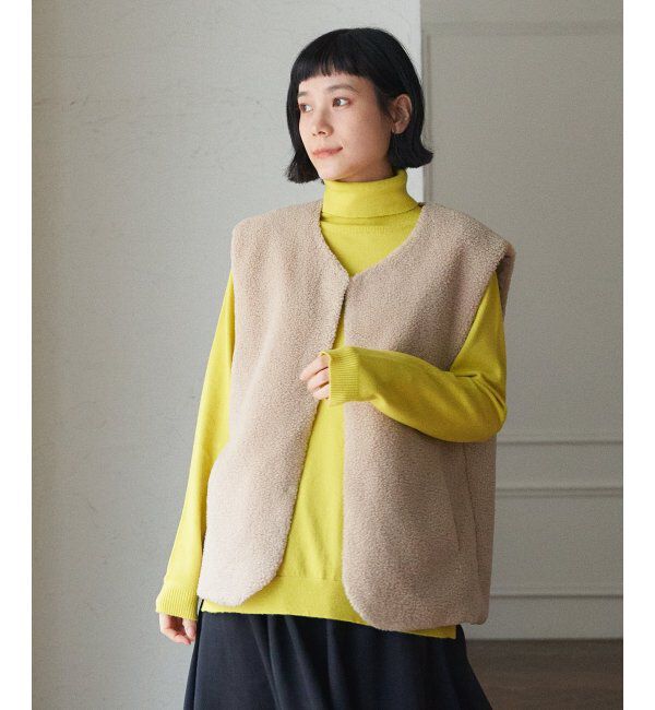 Lbc with Life「【2点セット】ボアベストキルトアウターセット」|ブルゾン・スタジャン|