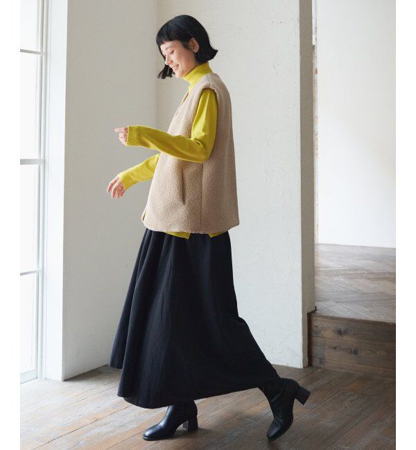 Lbc with Life「【2点セット】ボアベストキルトアウターセット」|ブルゾン・スタジャン|