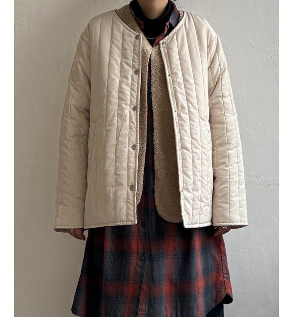 Lbc with Life「【2点セット】ボアベストキルトアウターセット」|ブルゾン・スタジャン|