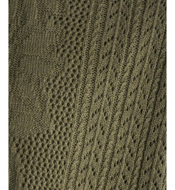 Lbc with Life「【2点セット】透かし編みカーデセットニットワンピ」|ワンピース|