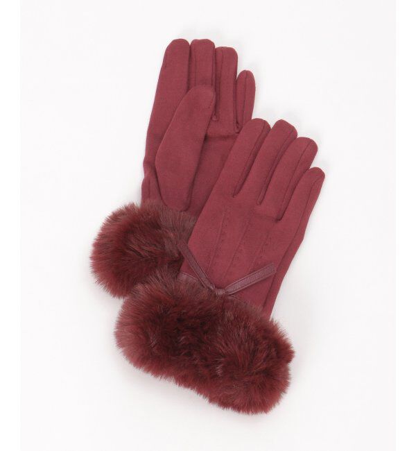 Lbc with Life「リボン＆ファー付きグローブ」|手袋|