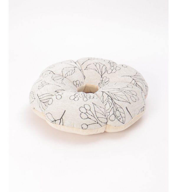 Lbc with Life「シェニール　花円座クッション」|クッション・クッションカバー|