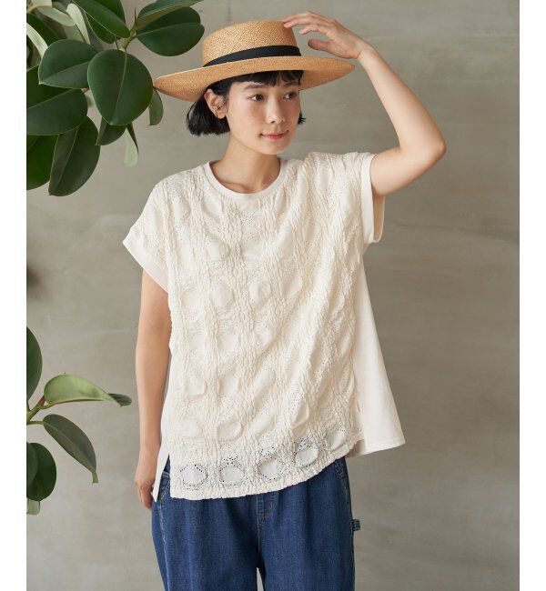 Lbc with Life「レースジャカード切り替えプルオーバー」|その他|