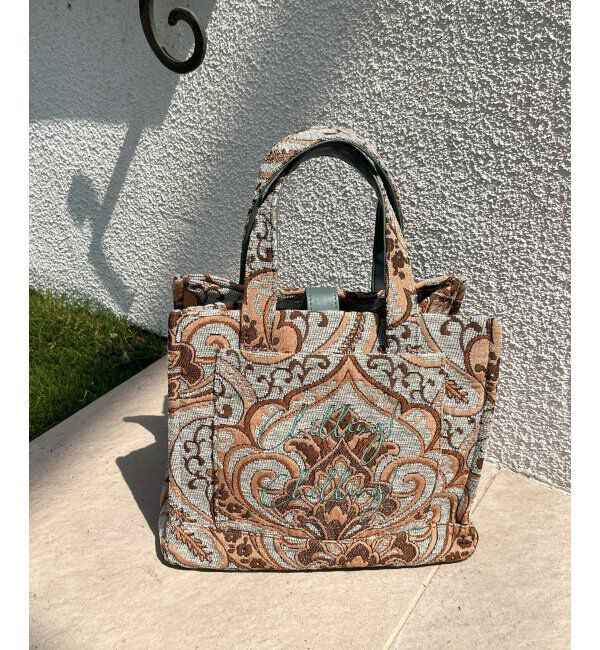 Lbc with Life「ジャガード手持ちロゴバッグ」|その他|ライトブルー