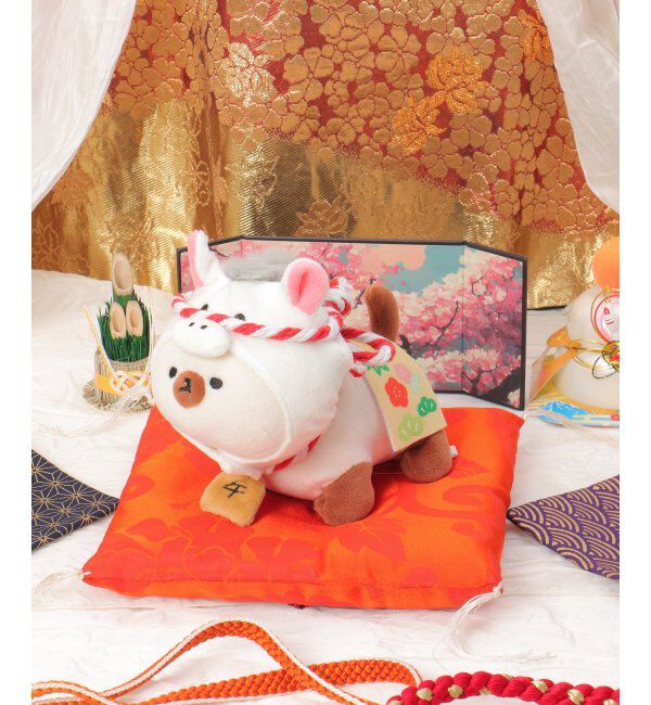 Lbc with Life「PLUFFY かぶりもの 十二支の午」|クッション・クッションカバー|ホワイト