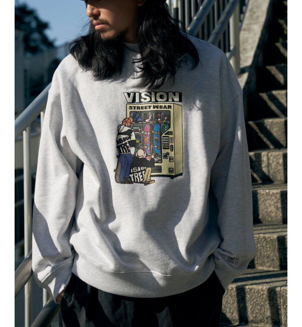 VENCE share style「VISION STREET WEAR ビジョンストリートウェア スケボー自販機トレーナー」|スウェット・ジャージ|グレイ