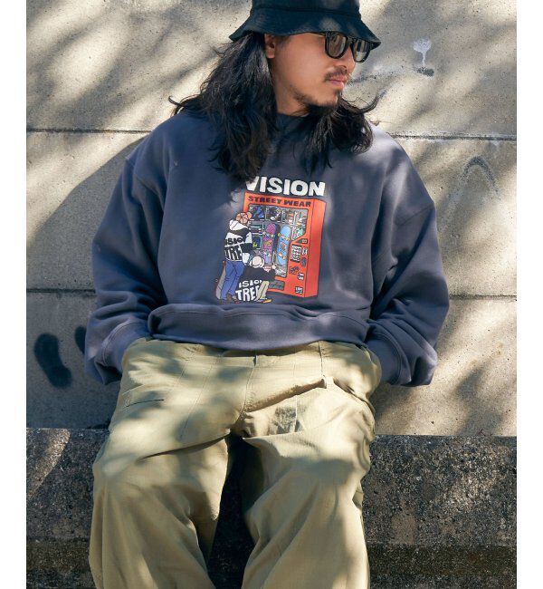 VENCE share style「VISION STREET WEAR ビジョンストリートウェア スケボー自販機トレーナー」|スウェット・ジャージ|チャコール