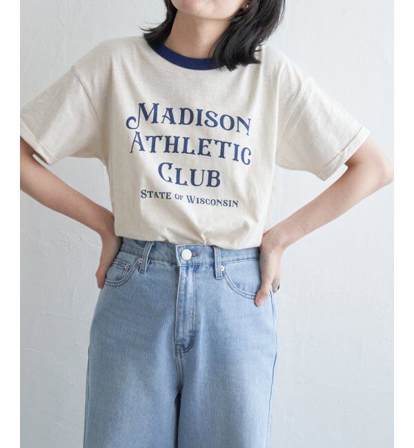 VENCE share style「MADISONリンガーT」|Tシャツ・カットソー|アイボリー