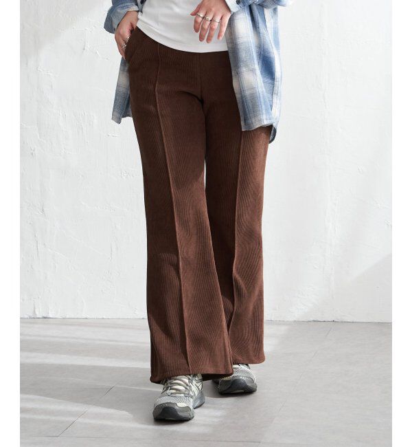 VENCE share style「コーデユロイ裏フリースフレアパンツ」|その他|