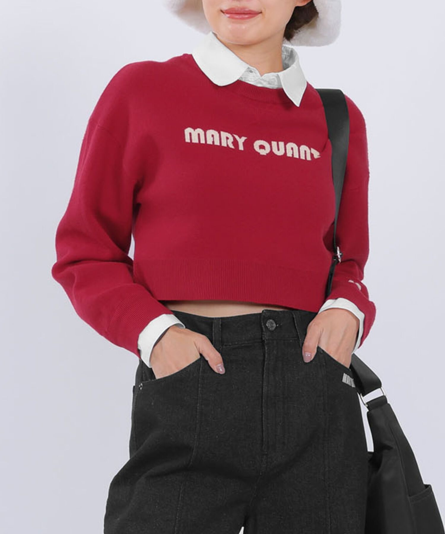 MARY QUANT「レイヤードレトロロゴ プルオーバー」|シャツ・ブラウス|レッド