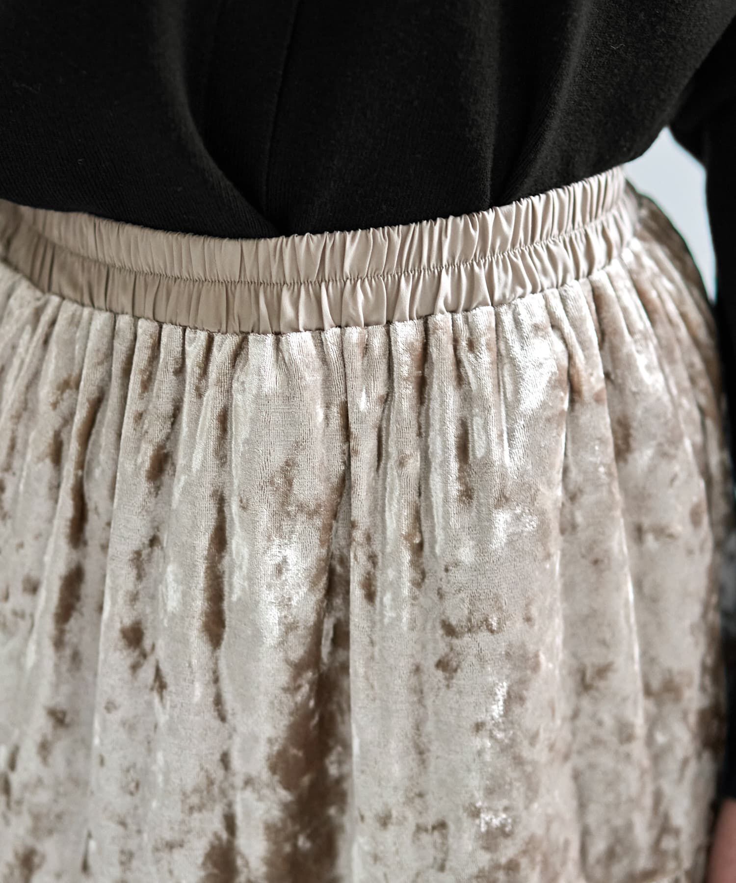 STYLE DELI「５段ティアードベロアスカート」|スカート|