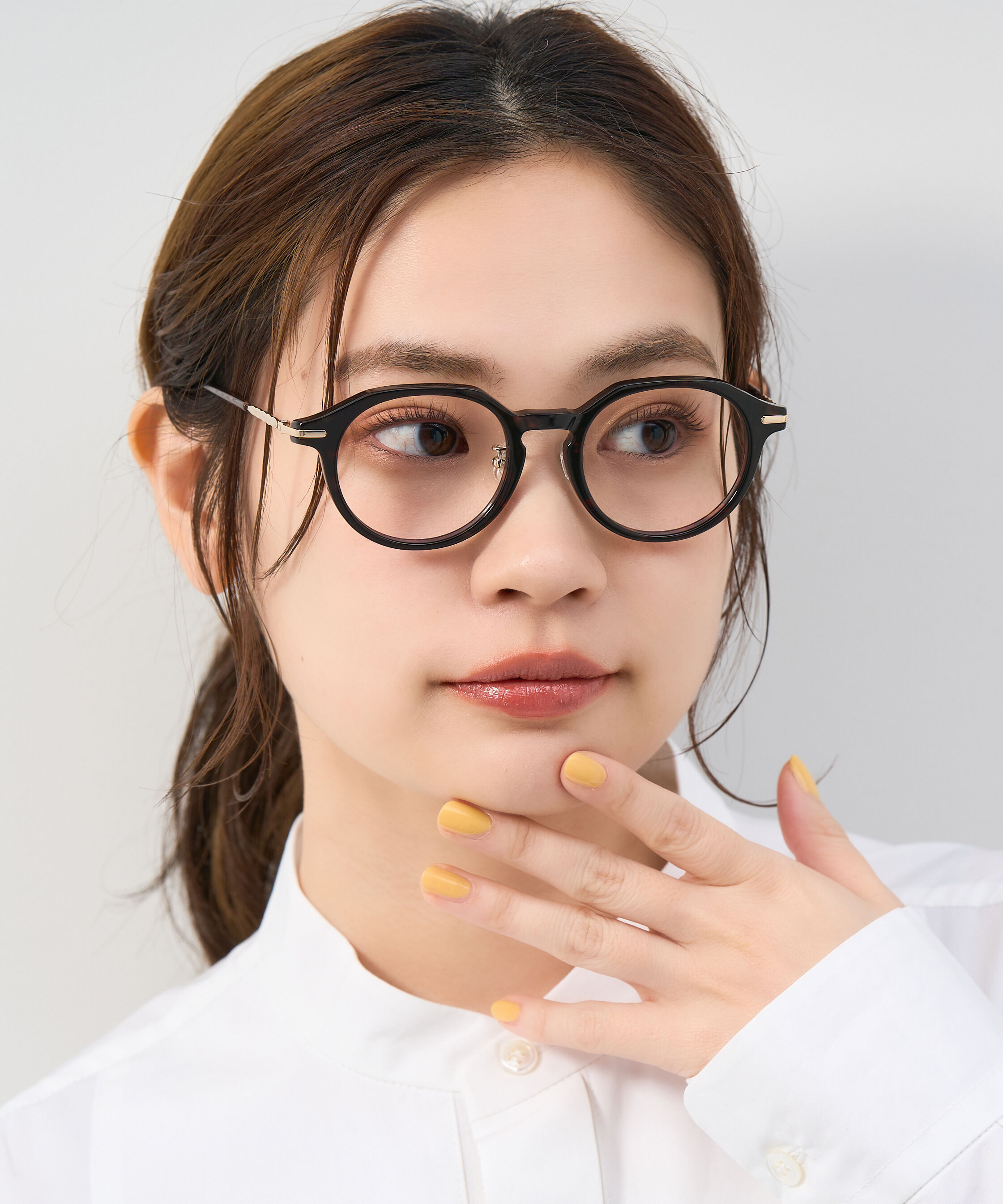  「Zoff | Kirimaru ボストン型 クラウンパント メガネ  レンズ交換券付き 波型 小顔効果 ズレ落ち防止」|メガネ|