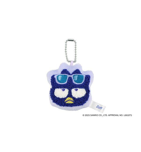  「Zoff｜はぴだんぶい メガネ・サングラス拭き（キーホルダー付き）｜刺繍 スマホクロス｜ギフト グッズ  」|サングラス|薄パープル