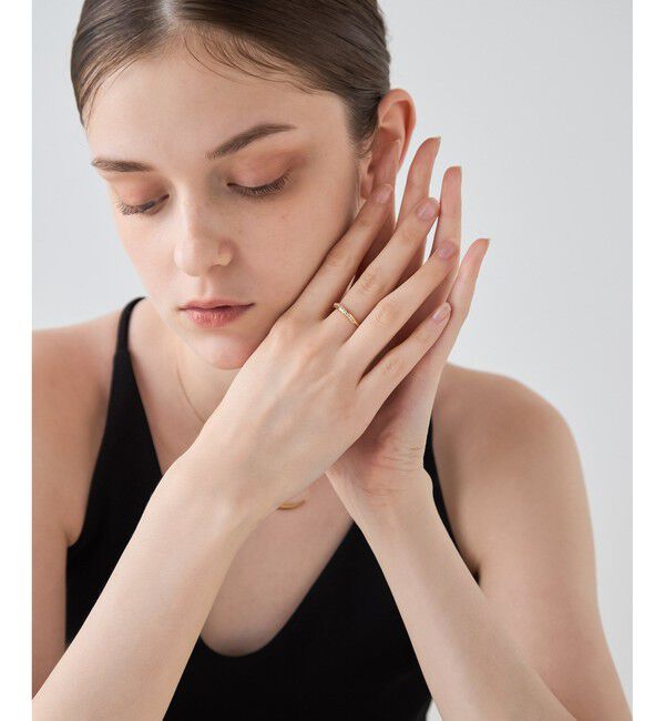 ete「[ONLINE Limited] ビジュー クレセントムーン リング」|リング|