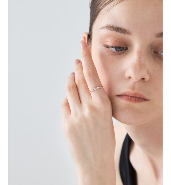 ete「[ONLINE Limited] ビジュー クレセントムーン リング」|リング|