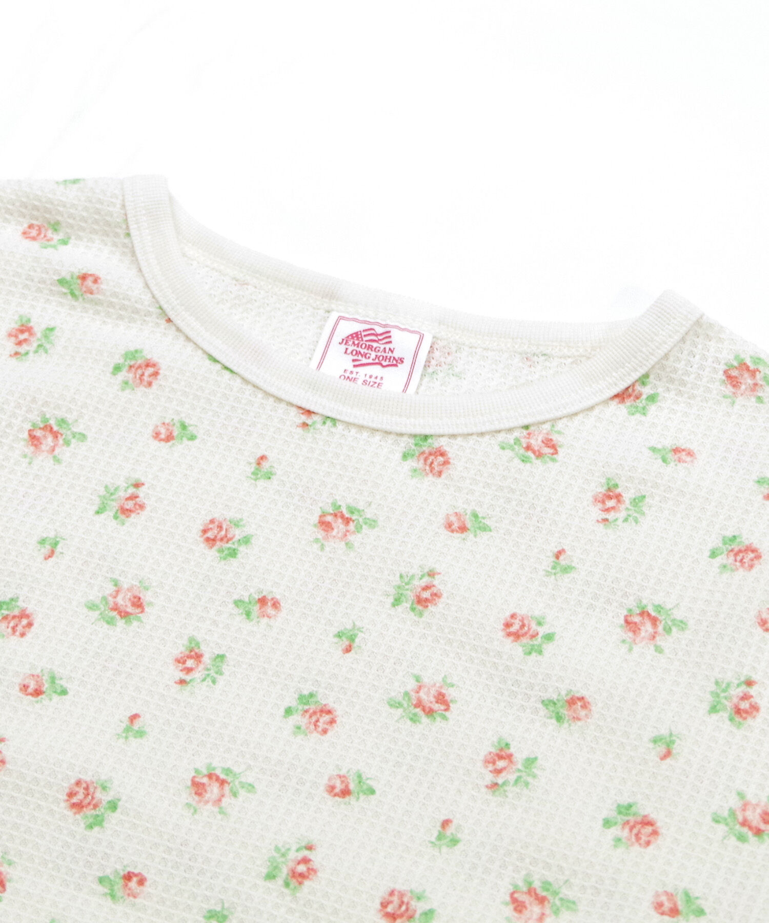 BACKYARD FAMILY「ワッフル 生地 セットアップ 通販 JEMORGAN サーマル JD570-59S 花柄 かわいい」|ルームウェア|