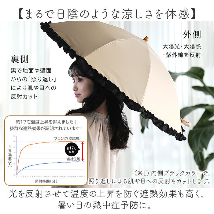 BACKYARD FAMILY「KIZAWA 日傘 UVカット 100 遮光 通販 晴雨兼用傘 折りたたみ日傘 折り畳み日傘」|傘|