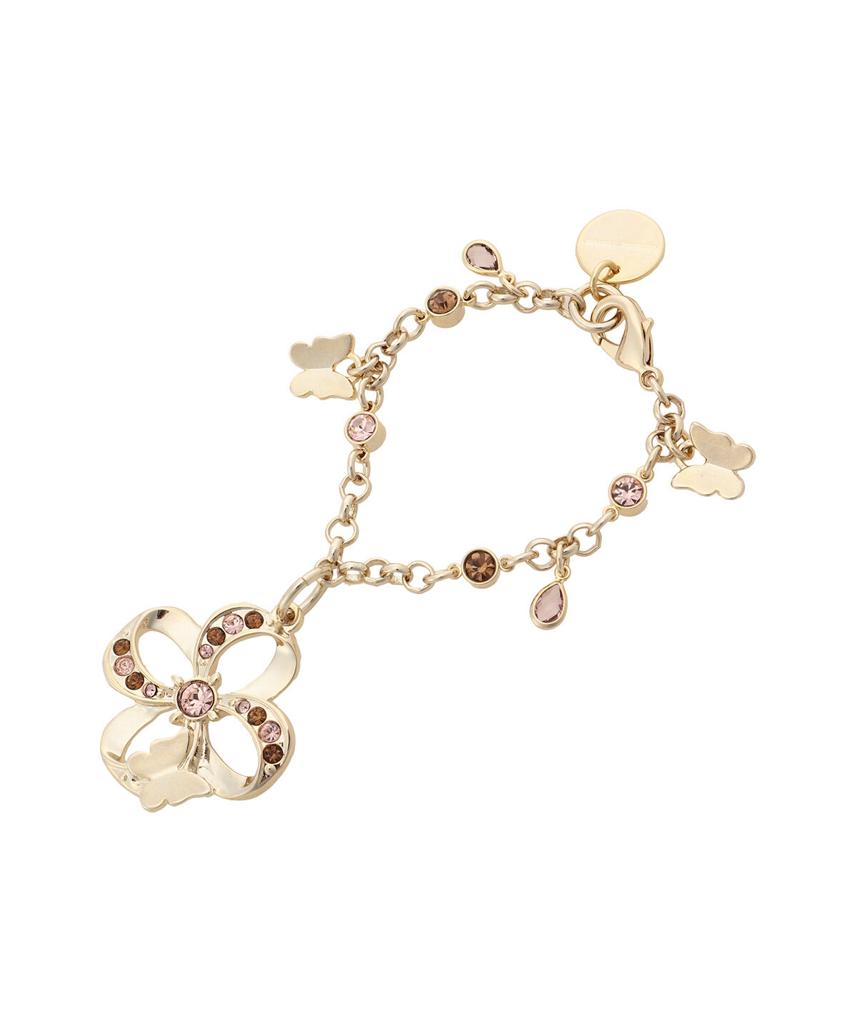 Samantha Thavasa「フラワーパピヨンモチーフ バッグチャーム」|チャーム・キーホルダー|ﾋﾟﾝｸﾍﾞｰｼﾞｭ