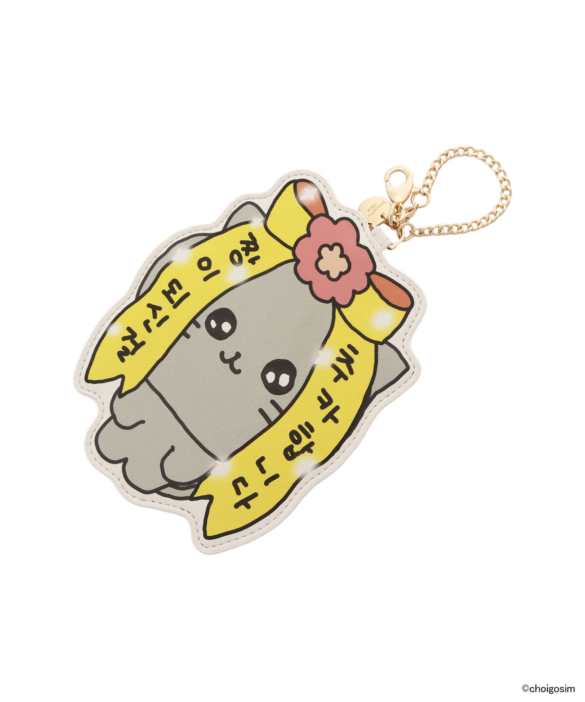 Samantha Vega「チェゴシム&times;SAMANTHAVEGA　「ねこゴシム」パスケース」|定期入れ|グレー