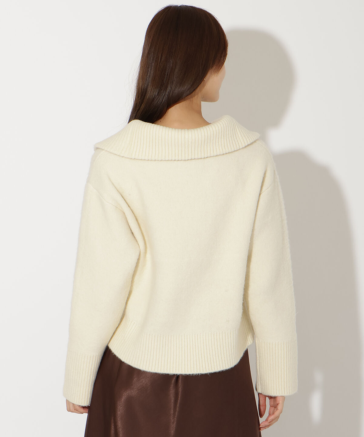 アンドクチュール「ZIPビッグカラープルオーバー」|ニット・セーター|