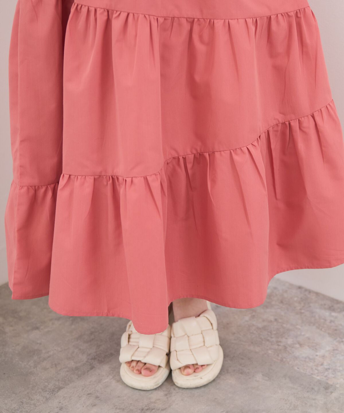 REDYAZEL「リボンショルダーティアードワンピース」|ワンピース|