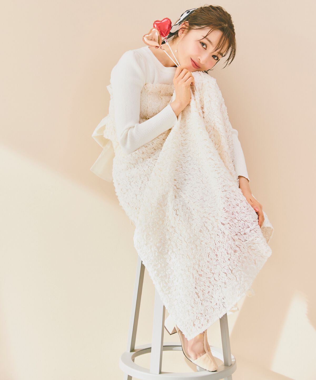 WILLSELECTION「フラワーチュールビスチェ付きニット」|ニット・セーター|