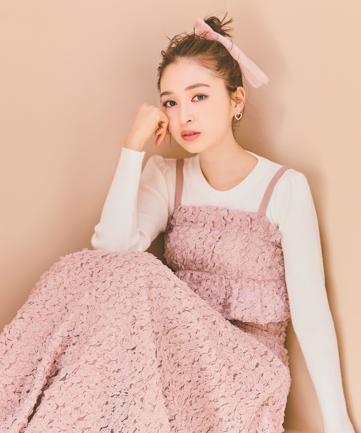 WILLSELECTION「フラワーチュールビスチェ付きニット」|ニット・セーター|
