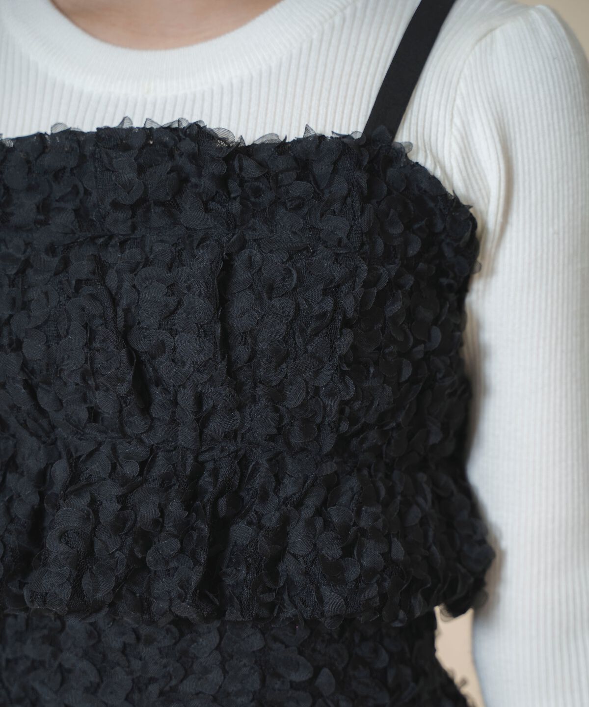 WILLSELECTION「フラワーチュールビスチェ付きニット」|ニット・セーター|