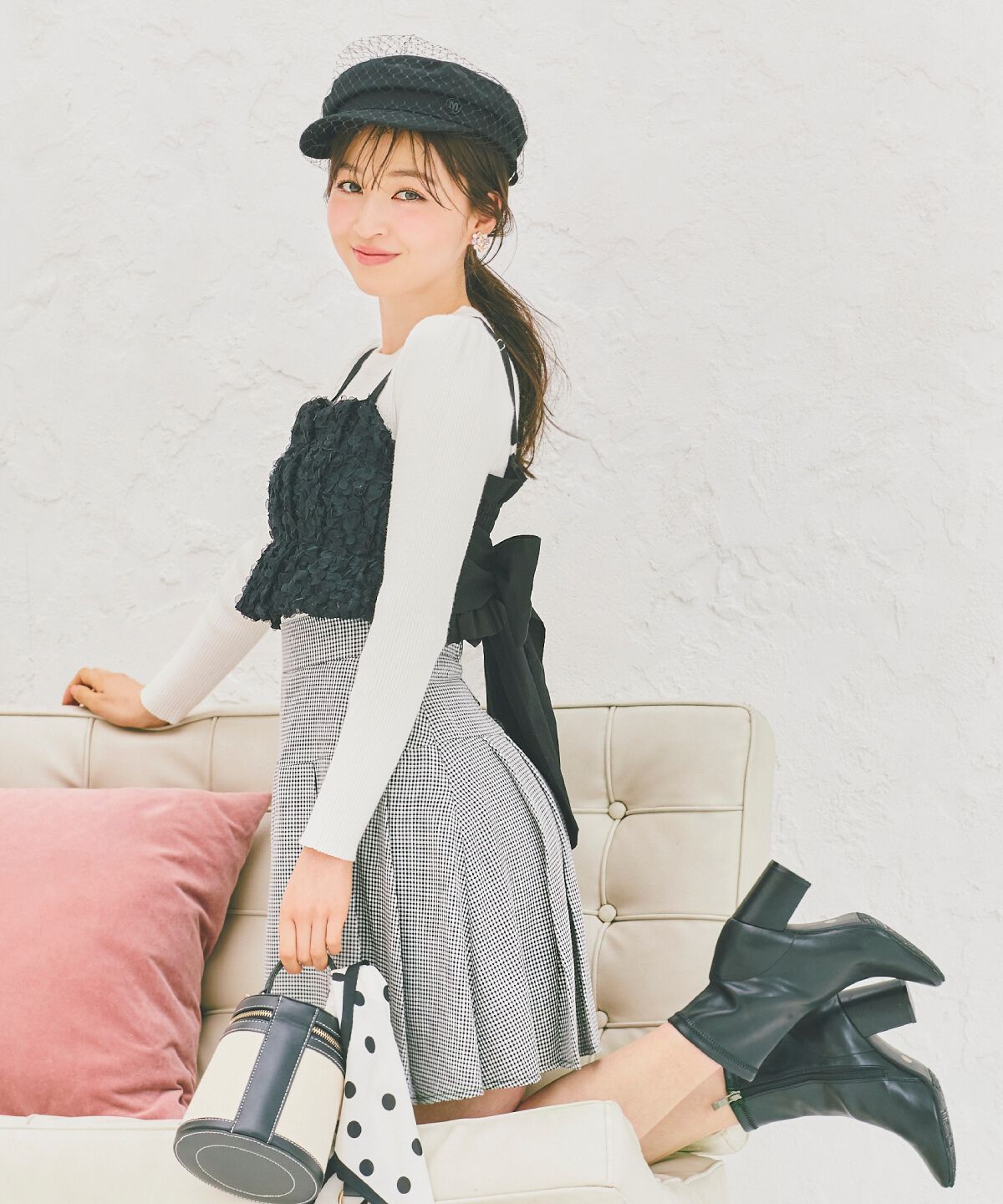 WILLSELECTION「フラワーチュールビスチェ付きニット」|ニット・セーター|